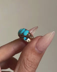 LIFE IS HAPPENING, ALL AROUND US DESPITE IT ALL // VICTORIAN PERSIAN TURQUOISE HALF HOOP
