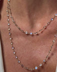 LAY ME DOWN AND COVER ME IN MOONLIGHT // 36in STRAND OF RAINBOW MOONSTONES IN 14K