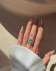 I WATCH THE GARDEN GROW ANEW EVERY YEAR AND THERE IS A THRILL INSIDE OF ME THAT RELATES IN A WAY I CANNOT EXPLAIN // EDWARDIAN PLATINUM AND EMERALD RING