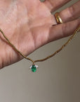 OF THE MEDICINE IN WATCHING BEES NUZZLE THEIR FLOWERS // EMERALD AND 18K GOLD COLLAR
