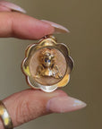 I'VE GOT AN ANGEL ON MY SHOULDER AND THE DEVIL ON THE OTHER, TAKE THEM FOR A SPIN // 1940'S SPINNER PENDANT