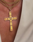 JUST KEEP IT HUMBLE // VICTORIAN ENAMEL ADN DIAMOND CROSS