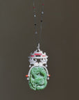 I DO NOT NEED PERMISSION, I AM DIVINELY AND FIERCELY PROTECTED // INCREDIBLE ART DECO JADE DRAGON PENDANT