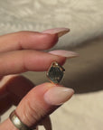 THERE IS THIS STRONG HALO AROUND YOUR HEART, LIKE A SHIELD OF LOVE // DIAMOND SHIELD PENDANT WITH OPAL HALO