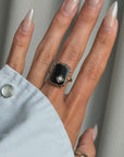 VENUS AT DUSK // ANTIQUE ONYX AND DIAMOND RING