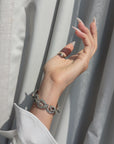 AND SOME THINGS, THEY JUST BECOME INDESCRIBABLE IN THE EMOTIONS EVOKED // RARE VICTORIAN ROSE CUT DIAMOND SERPENT BANGLE