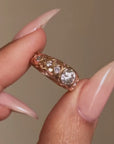 LET ME KISS THE ROSES ON YOUR CHEEKS /// VINTAGE ROSE GOLD DIAMOND ENGAGEMENT RING