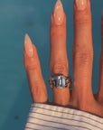 I HAVE A STRENGTH THAT IS MADE OF LINKS THAT CANNOT BREAK // CUBAN LINK ARTICULATED RING WITH EMERALD CUT DIAMOND // CUBAN LINK ENGAGEMENT RING