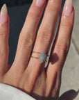I SLIP FROM DAY INTO NIGHT WITH EASE // 1980'S SAPPHIRE AND DIAMOND FLIP RING