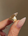 "HOC SIGNO VINCES", BY THIS SIGN YOU WILL CONQUER // VINTAGE GOLD SIGNET