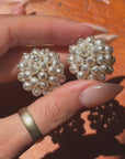 I WATCHED YOU BLOW THE DANDELION HEADS AND IN MY HEART I HOPED FOR ALL YOUR WISHES TO COME TRUE // VINTAGE PEARL AND DIAMOND CLUSTER EARRINGS