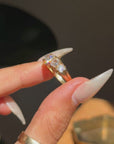 A MOTHER'S LOVE IN FULL // VICTORIAN FIVE STONE OLD MINE CUT DIAMOND BAND