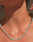 THE SERENA TENNIS NECKLACE - TURQUOISE