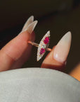 TO THE RHYTHM OF MY HEARTBEAT // ANTIQUE RUBY NAVETTE RING