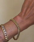 KICK HIM TO THE CURB, SISTER AND REMEMBER YOUR WORTH // SOLID GOLD SLIM CURB BRACELET