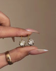 I AM THE MOON AND THE SUN // OLD EUROPEAN CUT DIAMOND DROP EARRINGS