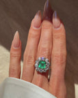 THERE WAS NEVER A SHADOW OF A DOUBT HOW POWERFUL I FELT IN THAT MOMENT // VICTORIAN EMERALD CLUSTER RING