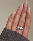 OF PAST, PRESENT, FUTURE AND LOVING WITH THE FULLNESS OF THE MOON // VINTAGE THREE STONE RING