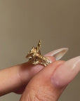 THERE DOESN'T EXIST A ROSE AS BEAUTIFUL AS YOU // VINTAGE GOLD ROSE FLORAL RING