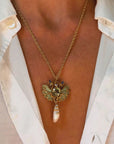 THERE IS A BALANCE AND BEAUTY IN EVERY BIT OF NATURE // ART NOUVEAU PEACOCK AND SERPENT BROOCH/PENDANT