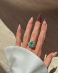 THERE WAS NEVER A SHADOW OF A DOUBT HOW POWERFUL I FELT IN THAT MOMENT // VICTORIAN EMERALD CLUSTER RING