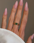 JUST PLACE IT ON YOUR TONGUE AND YOU'LL SOON SEE // EMERALD CABOCHON GUMDROP RING
