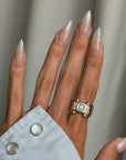 WE NEVER QUITE ALIGN AND THAT'S THE WAY I LIKE IT // VINTAGE DIAMOND SIGNET RING
