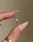 BRICK BY BRICK I'M BUILDING SOMETHING BEAUTIFUL // CARRE CUT DIAMOND ETERNITY BAND SZ 6.5
