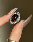 THE VICTORIAN MYSTIC GARNET NAVETTE RING