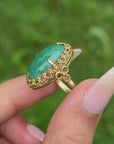 I ATTRACT FORTUNE AND GIVE HARMONY WHEREVER I GO // 18K GOLD JADE RING