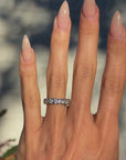 I'VE BEEN BUILDING MUSCLE AND BONE AND I LIKE THE STRENGTH OF MY THIGHS // SZ 5.5 DIAMOND ETERNITY BAND