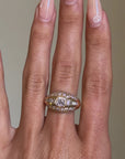 I LOOK AT YOU AND IT'S LIKE THE SUN IS BURSTING AND SPARKLING EVERYWHERE // VINTAGE GOLD AND DIAMOND RING