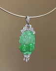 MY WISH FOR YOU IS FORTUNE, IS LOVE, IS HOPE AND EVERLASTING GREEN GARDENS // ANTIQUE BURMA FEI CUI JADEITE AND DIAMOND PENDANT