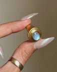 I AM NOT OF THIS WORLD, I HAVE ALWAYS KNOWN THIS TO BE A POWERFUL TRUTH // 22K GOLD MOONSTONE MOUNTAINS AND VALLEYS SIGNET