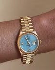 OF CLEAR OPEN SKIES AND CALM BLUE WATERS // 1990'S VINTAGE HARD STONE DIAL ROLEX JADEITE