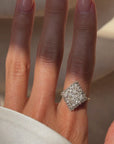 EVERY SPRING I WAIT TO WATCH THE PORTICO BLOOM, IT MAKES ME FEEL ALIVE // MIDCENTURY FILIGREE DIAMOND RING