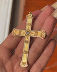 JUST KEEP IT HUMBLE // VICTORIAN ENAMEL ADN DIAMOND CROSS