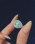 CROWN ME WITH FLOWERS AND BOUGHS // MIDCENTURY EMERALD AND DIAMOND RING