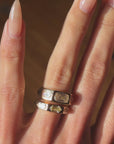 I AM EFFERVESCENT, I AM THE LOVE OF MY LIFE // SOLID GOLD CHAMPAGNE MIXED SHAPE DIAMOND BAND