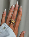 THE ABUNDANCE! THE FREEDOM! THE GROWTH IS BURSTING WITHIN ME // 1960'S GOLD ART RING