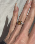 THE 1930's GOLDEN ZIRCON RING