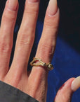 SING TO ME AND TAKE ME DOWN, DOWN, DOWN // FIGURAL MERMAID SIREN 18K GOLD RING