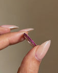 A CROWN OF ROSES, FOR YOU MY DEAR // PINK SAPPHIRE ETERNITY BAND SZ 6.5