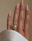 HOLD ME TO YOUR LIPS AND LET ME WARM UNDERNEATH YOUR BREATH // ANTIQUE PEARL AND DIAMOND RING
