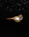 THE ANTIQUE PEARL AND DIAMOND TOI ET MOI RING - The Moonstoned
