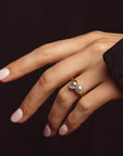 THE ANTIQUE PEARL AND DIAMOND TOI ET MOI RING - The Moonstoned