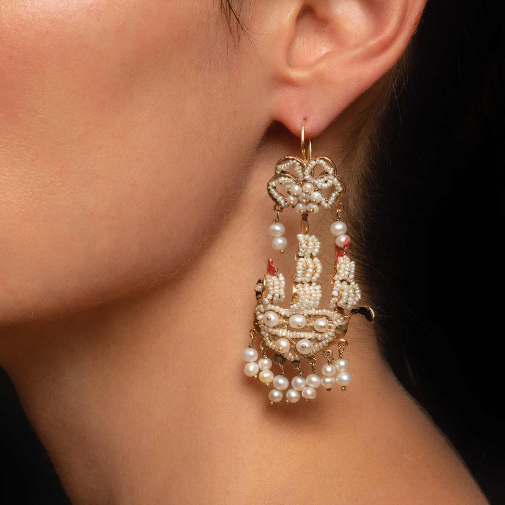 THE ANTIQUE GALLEON SHIP EARRINGS