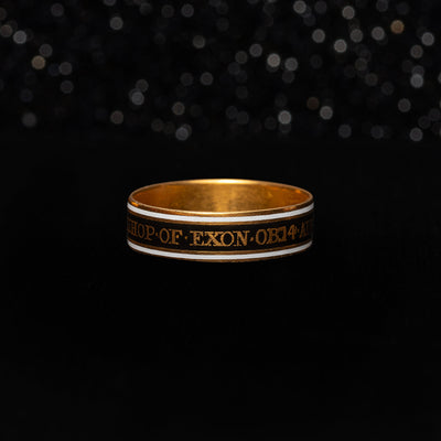 THE BISHOP OF EXON MOURNING RING - The Moonstoned