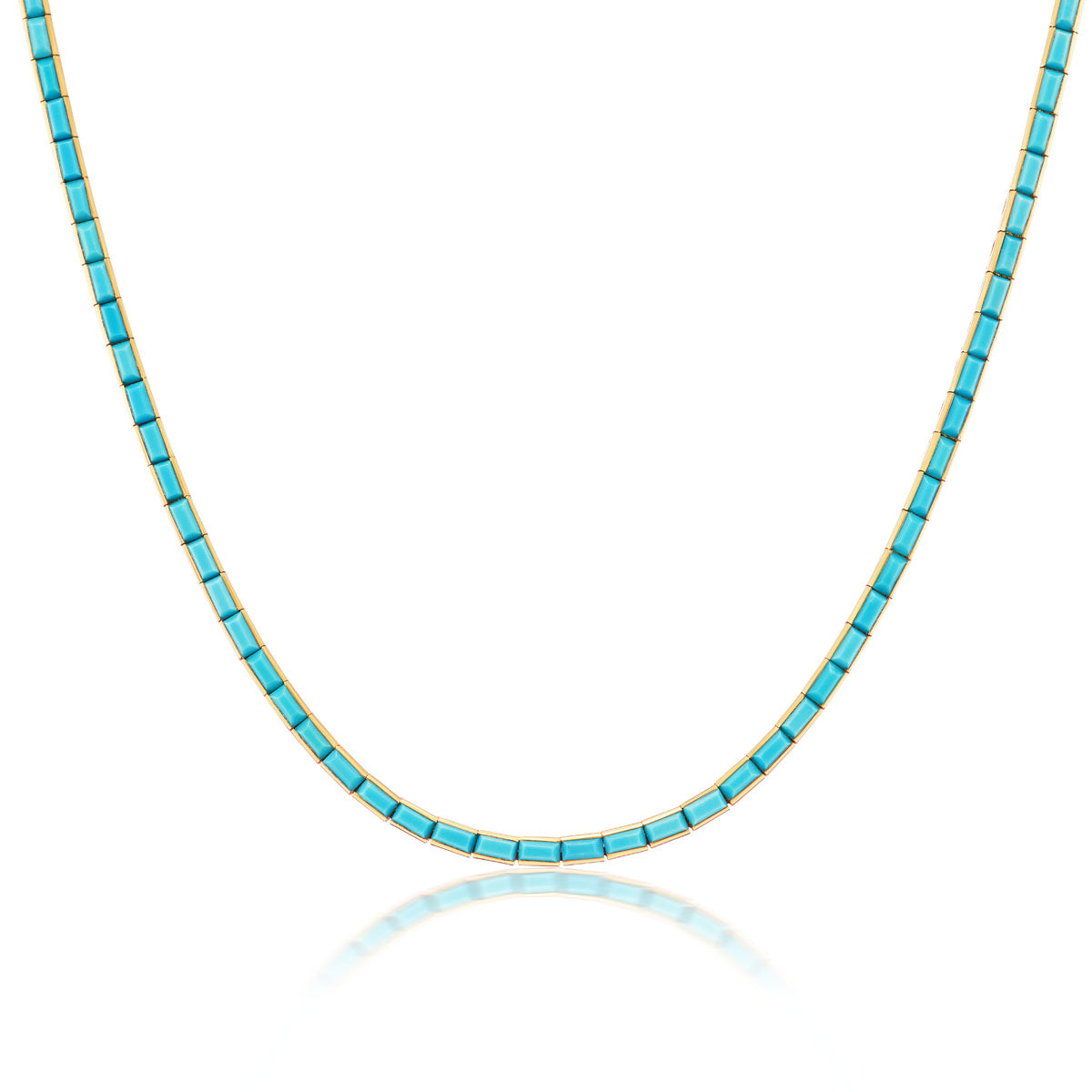 THE SERENA TENNIS NECKLACE - TURQUOISE