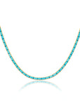 THE SERENA TENNIS NECKLACE - TURQUOISE